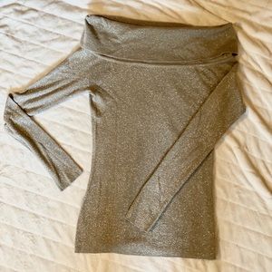 Ann Taylor on or off the shoulder sparkly top